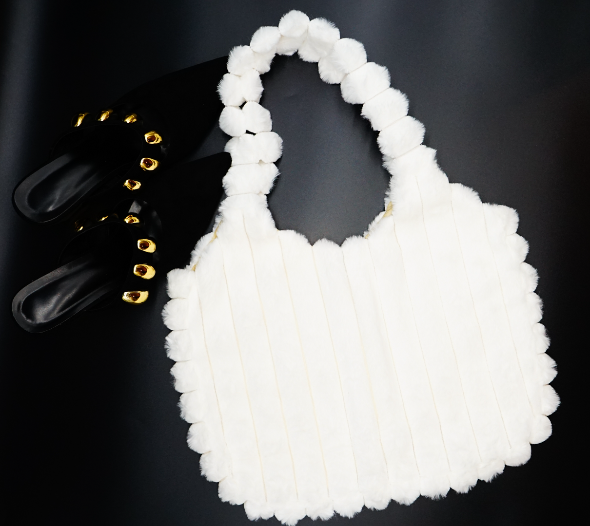 Korean Style Large Capacity Plush Cloud Puff Shoulder Bag