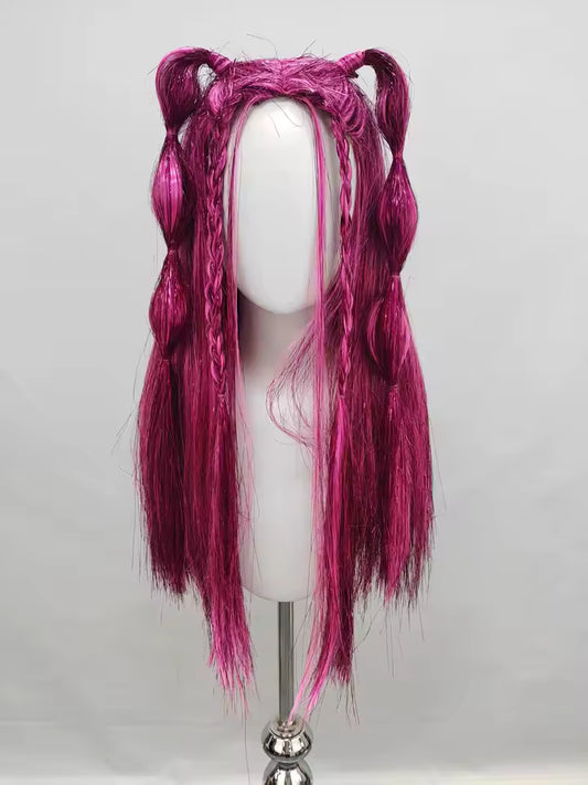 Synthetic New Rain Hulu Long Straight Braid Synthetic Wig Fashion Rain Hulu Braid Wig Women's Wig